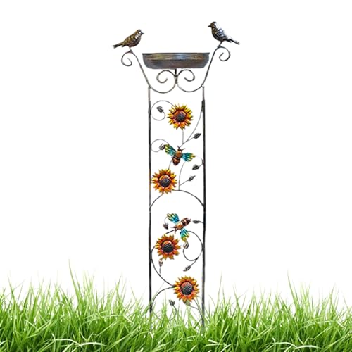Duroecsain Gartenpapagei-Bad Mit Rankgitter | Kletterpflanzen Rankgitter Für Draußen Mit Integrierter Vogeltränke - Frei Stehende Futterstation Für Garten Terrasse Und Rasen Zur Wildtierbeobachtung von Duroecsain