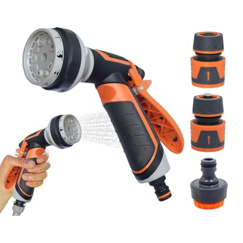 Duroecsain Gartensprühdüse, Gartenbewässerungsdüse | Wasserschlauchdüse mit rutschfestem Griff, Hochdrucksprüher, Schlauchbefestigung mit robustem Schlauchkopf von Duroecsain