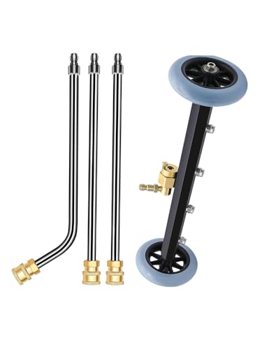 Duroecsain Hochdruckreiniger Unterbodenreiniger - 40 Cm Hochdruckreiniger Unterbodenreiniger - Leistungsstarker Sprüher für Fahrzeug Außenbereich Werkstatt LKW Reinigung Waschen - Auto Waschen und von Duroecsain