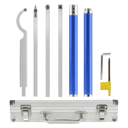 Duroecsain Holz-Set mit Hartmetallspitze, Drehwerkzeuge aus Holz | 8-teiliges Drehwerkzeug aus Hartmetall, robustes Set mit runden quadratischen Einsätzen für Holz, raue Oberfläche Duroecsain Holz-Set mit Hartmetallspitze, Drehwerkzeuge aus Holz | 8-teiliges Drehwerkzeug aus Hartmetall, robustes Set mit runden quadratischen Einsätzen für Holz, raue Oberfläche von Duroecsain