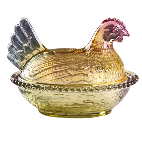 Duroecsain Huhn Bonbonhalter, Hühnchen-Bonbonschale mit Deckel, Snackglas in Geflügelform mit Deckel | Lebensmittelbehälter in Bauernhof-Geflügelform für die Duroecsain Huhn Bonbonhalter, Hühnchen-Bonbonschale mit Deckel, Snackglas in Geflügelform mit Deckel | Lebensmittelbehälter in Bauernhof-Geflügelform für die von Duroecsain