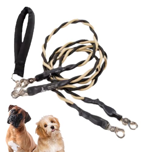 Duroecsain Hundeleine | Doppelte Leine für Hundespaziergänge, robustes und bequemes Zubehör für Spaziergänge, verbesserte Sicherheit, Training, Outdoor, , Park Duroecsain Hundeleine | Doppelte Leine für Hundespaziergänge, robustes und bequemes Zubehör für Spaziergänge, verbesserte Sicherheit, Training, Outdoor, , Park von Duroecsain