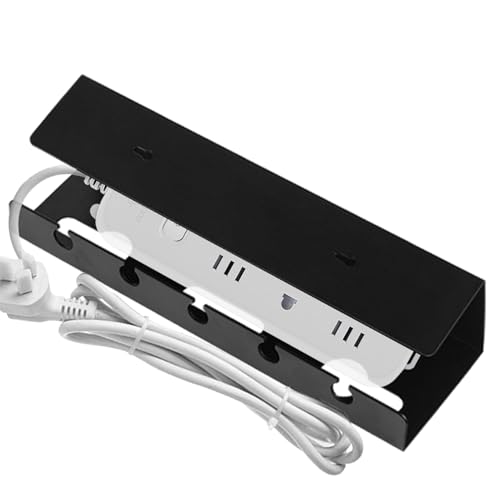 Duroecsain Kabelmanagementplatte unter dem Schreibtisch, Halterung für Steckdosenleiste, Kabel-Organizer, selbstklebend, ohne Bohren, für Nachttisch, Küche und Büro – Organisation von Raum von Duroecsain