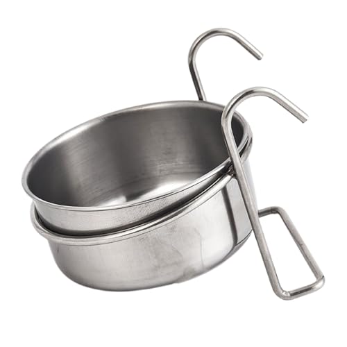 Duroecsain Käfigvogelteller, tragbare Papageien-Futtertassen – Hängende Tränke aus robustem Edelstahl für Kakadu Conuro Wellensittich Agapornis Innengebrauch Duroecsain Käfigvogelteller, tragbare Papageien-Futtertassen – Hängende Tränke aus robustem Edelstahl für Kakadu Conuro Wellensittich Agapornis Innengebrauch von Duroecsain