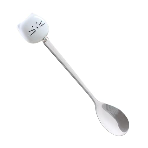 Duroecsain Katzenlöffel, Schwarz-Weiß, Rührlöffel für Katzen | Eleganter Katzenlöffel Kaffeelöffel Tasse Kaffeelöffel | Kaffeelöffel glatte Tasse, Dessertlöffel Duroecsain Katzenlöffel, Schwarz-Weiß, Rührlöffel für Katzen | Eleganter Katzenlöffel Kaffeelöffel Tasse Kaffeelöffel | Kaffeelöffel glatte Tasse, Dessertlöffel von Duroecsain