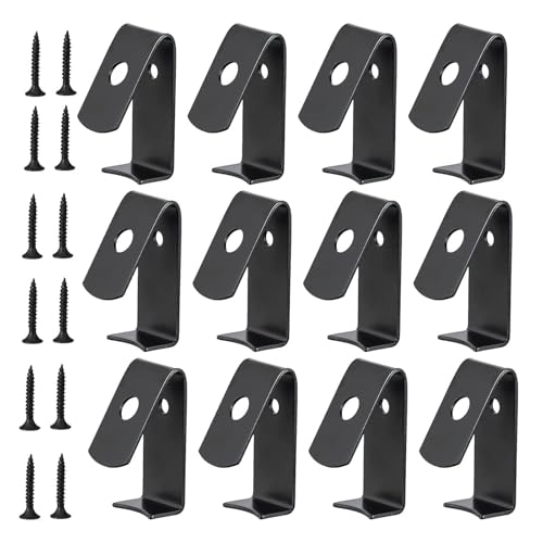 Duroecsain Kleiderbügel für Topf, Topf-Clips, 12 x Wandhaken für Kleiderbügel aus Metall – Der Kleiderbügel für den Garten mit Schrauben enthält Standard-Wand-Tontöpfe von 5 bis 8 von Duroecsain