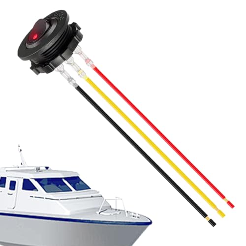 Duroecsain Kleine Wippschalter, runde Wippschalter, Rocker 12 V, 3 Reisen ROUNDS | Halterung zur Befestigung von Nüssen mit vorverdrahteten Tracks, roter LED-beleuchteter Druckknopf für Duroecsain Kleine Wippschalter, runde Wippschalter, Rocker 12 V, 3 Reisen ROUNDS | Halterung zur Befestigung von Nüssen mit vorverdrahteten Tracks, roter LED-beleuchteter Druckknopf für von Duroecsain