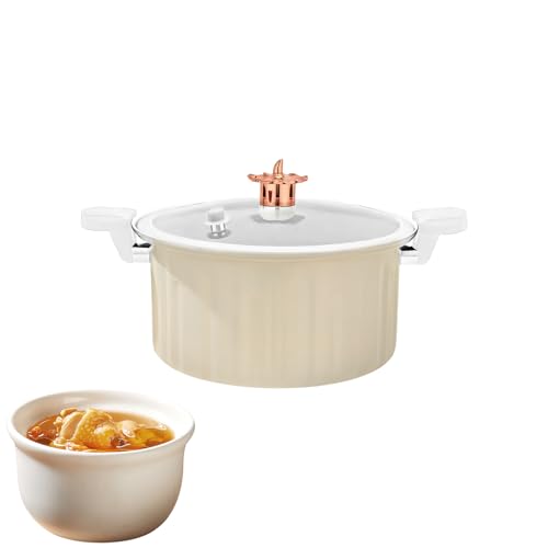 Duroecsain Kochtopf mit Deckel | Antihaft-Kochtöpfe und Kochpfannen, Schnellkochtopf, Sauciere, Küchenutensilien für Elektroherd, zum Frittieren, Nudeln, Reis, von Duroecsain