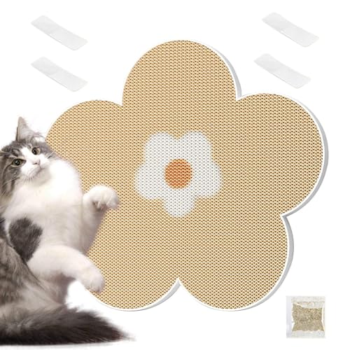 Duroecsain Kratzmatte für Katzen, Kratzkissen für Katzen im Innenbereich | Matte zum Kratzen von Katzen, selbstklebend, Kätzchen-Stratch in Blumenform für Hauswand, Plattform Duroecsain Kratzmatte für Katzen, Kratzkissen für Katzen im Innenbereich | Matte zum Kratzen von Katzen, selbstklebend, Kätzchen-Stratch in Blumenform für Hauswand, Plattform von Duroecsain