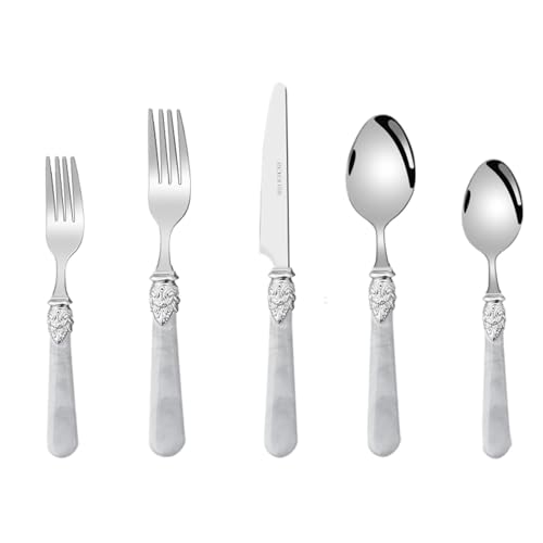 Duroecsain Küchen-Silber-Set aus Edelstahl, Silberbesteck-Set aus Edelstahl | Vintage Geschirrset | Robustes Besteckset Duroecsain Küchen-Silber-Set aus Edelstahl, Silberbesteck-Set aus Edelstahl | Vintage Geschirrset | Robustes Besteckset von Duroecsain