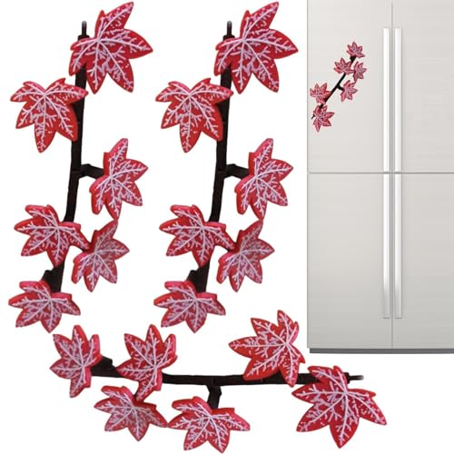Duroecsain Kühlschrankmagnete, Kühlschrankmagnete – Ivy Kühlschrankaufkleber mit Gelenkstäben – Kühlschrankmagnete mit dekorativen Blättern, lustiger Efeu, von Duroecsain