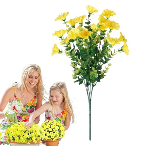 Duroecsain Künstliche Petunien, künstliche Blumen, realistische und bunte Blumendekoration für Garten, Wohnzimmer, Schlafzimmer, Hof, Geburtstag, Übertopf Duroecsain Künstliche Petunien, künstliche Blumen, realistische und bunte Blumendekoration für Garten, Wohnzimmer, Schlafzimmer, Hof, Geburtstag, Übertopf von Duroecsain