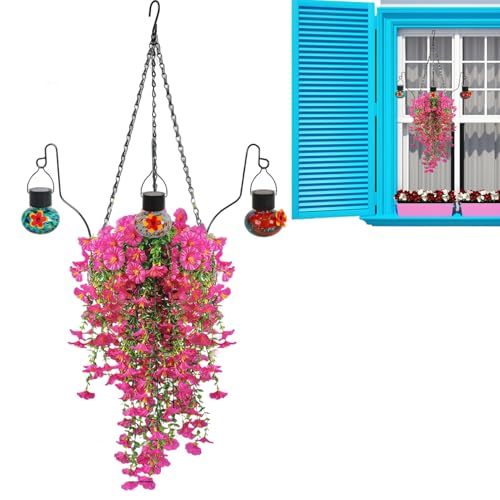 Duroecsain Künstliche Pflanzen für den Außenbereich, Korb für künstliche mit Vögeln, künstliche Pflanzen und Laub, für Wand, Hof, , Tür, Garten, Frühling, Herbst, Pavillon Duroecsain Künstliche Pflanzen für den Außenbereich, Korb für künstliche mit Vögeln, künstliche Pflanzen und Laub, für Wand, Hof, , Tür, Garten, Frühling, Herbst, Pavillon von Duroecsain