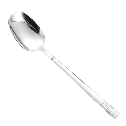 Duroecsain Langer Dessert-Scoop, Eiscreme-Schaufel | Zuckerlöffel aus Edelstahl – Cappuccino-Rührwerkzeug, hitzebeständiger langer Griff zum Umrühren von Kaffee, von Duroecsain