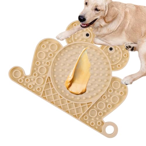 Duroecsain Leckmatte für Haustiere, für Hunde, Licking-Matte – Froschform mit Saugfunktion für Hunde | leckbares Tablett, nicht rutschbar, sensorisch von Duroecsain