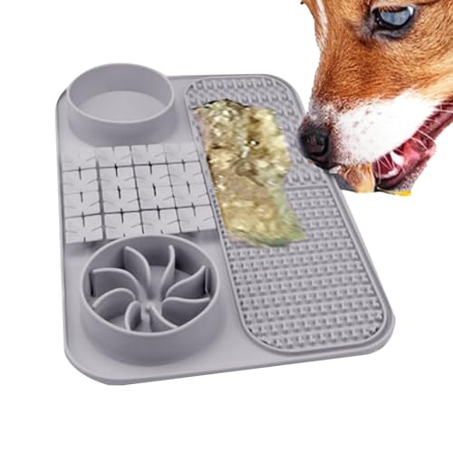 Duroecsain Leckmatte für Hunde, Leckmatte für Hunde, Puzzle-Schüssel für Hunde, Futtermatte für Hundespielzeug, Leckmatte für Hunde mit Saugnäpfen, Schüssel von Duroecsain