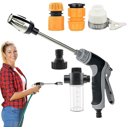 Duroecsain Leistungsstarker Hochdruckreiniger | Drehdüse für Gartenschlauch - Einstellbarer Hochdruckreiniger drehbar für den Außenbereich, Terrasse und Garten von Duroecsain