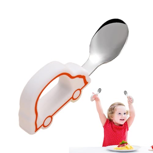 Duroecsain Löffel für Babys | Lernen mit Löffel und Gabel – Ergonomisches Design für vielseitige Nahrung Erwachsene Familienessen von Duroecsain