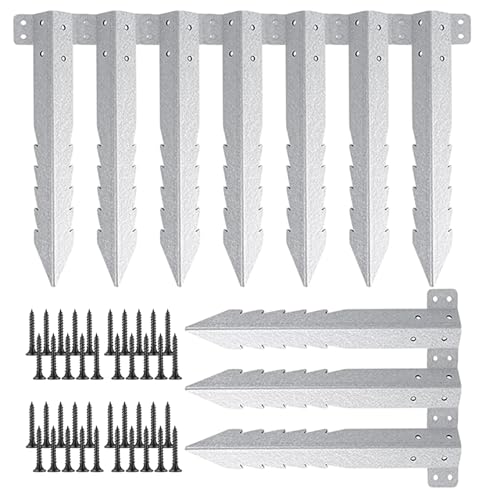 Duroecsain Metal Garden Stakes, Stake Garden | 10 x Schlafstützen für Eisenbahnen | Schwerlastservice Smaller Batterie Post Splackets Serrated für Rasen Terrasse Camping Greenhous Duroecsain Metal Garden Stakes, Stake Garden | 10 x Schlafstützen für Eisenbahnen | Schwerlastservice Smaller Batterie Post Splackets Serrated für Rasen Terrasse Camping Greenhous von Duroecsain