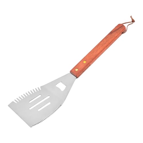 Duroecsain Metall Grillspatel, Tragbare Grillutensilien, Edelstahl Grillwender Für Garten, Picknick Und Restaurant Duroecsain Metall Grillspatel, Tragbare Grillutensilien, Edelstahl Grillwender Für Garten, Picknick Und Restaurant von Duroecsain