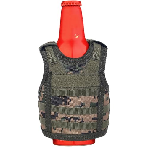 Duroecsain Mini Taktische Weste,Mehrzweck-Mini-Bierweste für Getränke | Wärmeisolierende Flaschenweste für 12oz-16oz Dosen oder Flaschendekoration Duroecsain Mini Taktische Weste,Mehrzweck-Mini-Bierweste für Getränke | Wärmeisolierende Flaschenweste für 12oz-16oz Dosen oder Flaschendekoration von Duroecsain