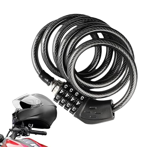 Duroecsain Motorrad Kabelschloss, Motorrad Zahlenschloss - Motorrad Kabelschloss 47 Zoll Sicherheitsschloss | Zahlenschloss Diebstahlsicherung | Robustes und widerstandsfähiges Motorradschloss Duroecsain Motorrad Kabelschloss, Motorrad Zahlenschloss - Motorrad Kabelschloss 47 Zoll Sicherheitsschloss | Zahlenschloss Diebstahlsicherung | Robustes und widerstandsfähiges Motorradschloss von Duroecsain