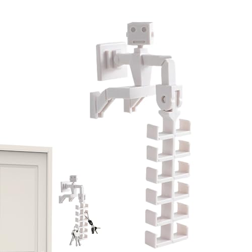 Duroecsain Mützenhaken für die Wand - Klebe Huthalter | Roboter Design Platzsparend Aufhänger Multifunktion Halterung Für Rucksack Kleidung Tasche Duroecsain Mützenhaken für die Wand - Klebe Huthalter | Roboter Design Platzsparend Aufhänger Multifunktion Halterung Für Rucksack Kleidung Tasche von Duroecsain