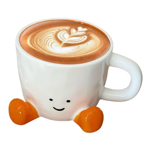 Niedlicher Kaffeebecher | originelle Wassertasse mit lustigen Füßen – Stifthalter aus Keramik, handmodelliert, dekoratives Bürozubehör und elegante Tasse für Milch und heiße Schokolade Niedlicher Kaffeebecher | originelle Wassertasse mit lustigen Füßen – Stifthalter aus Keramik, handmodelliert, dekoratives Bürozubehör und elegante Tasse für Milch und heiße Schokolade von Duroecsain