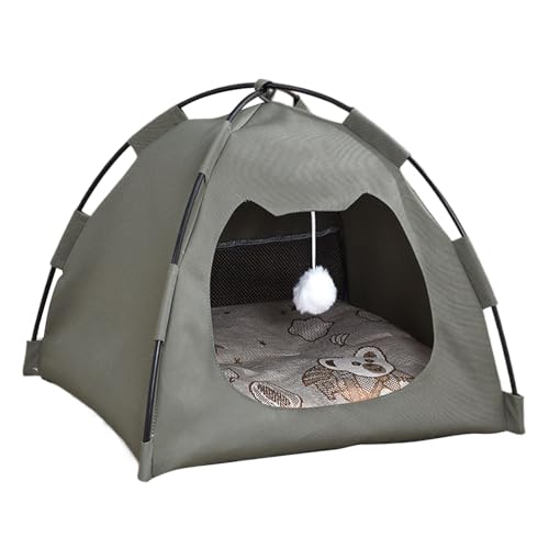 Duroecsain Outdoor-Zelt für Katzen – Hundehaus | Tragbares atmungsaktives Zelt für Haustiere drinnen und draußen Reisen Camping Sommer Duroecsain Outdoor-Zelt für Katzen – Hundehaus | Tragbares atmungsaktives Zelt für Haustiere drinnen und draußen Reisen Camping Sommer von Duroecsain