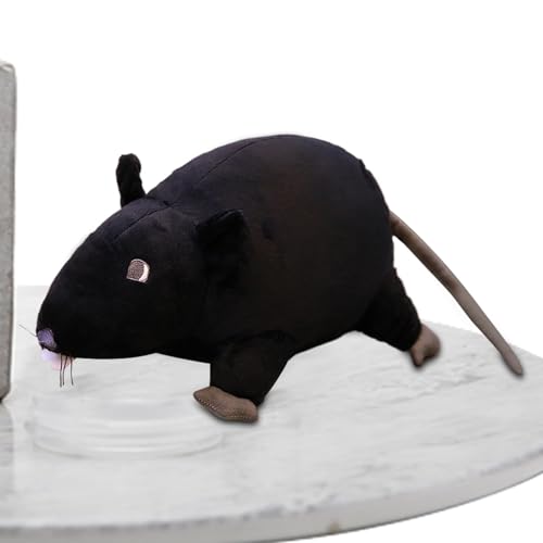 Duroecsain Plüschpuppe, Maustier, Ratten – Plüschtier aus weichem und realistischem Plüsch, falsches Spielzeug für kleine Katzen, Partyzubehör für Halloween und Halloween von Duroecsain