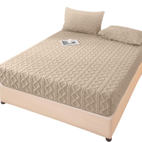 Duroecsain Queensize-Spannbettlaken, Queen-Spannbettlaken – Matratzenbezug aus Velours, schrumpffest, elastisches Spannbetttuch aus Samt, warm, farbecht Duroecsain Queensize-Spannbettlaken, Queen-Spannbettlaken – Matratzenbezug aus Velours, schrumpffest, elastisches Spannbetttuch aus Samt, warm, farbecht von Duroecsain