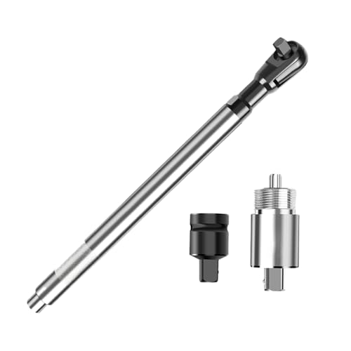 Duroecsain Ratschenschlüssel-Set – Steckschlüssel aus Chrom | Kompaktes leichtes Elektrowerkzeug mit Getriebe für Kfz-Wartung und mechanische Heimwerker zu Hause von Duroecsain