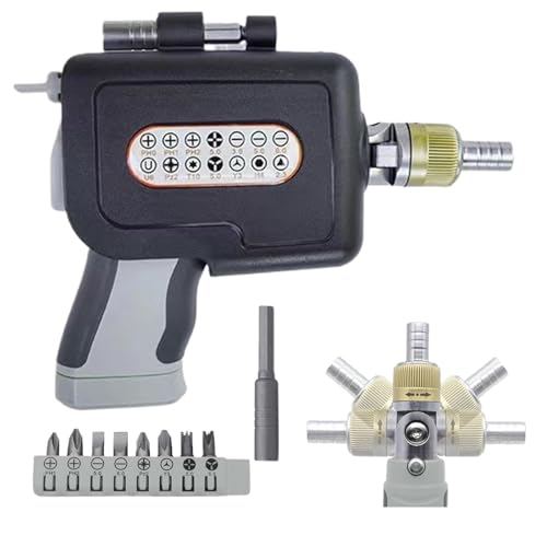 Duroecsain Ratschenschraubendreher-Set, Ratschenschrauben-Treiber | -1-Ratschenschraubenzieher mit 14 magnetischen Bit-Größen | ergonomisches elektronisches Werkzeugset, Treiber von Duroecsain