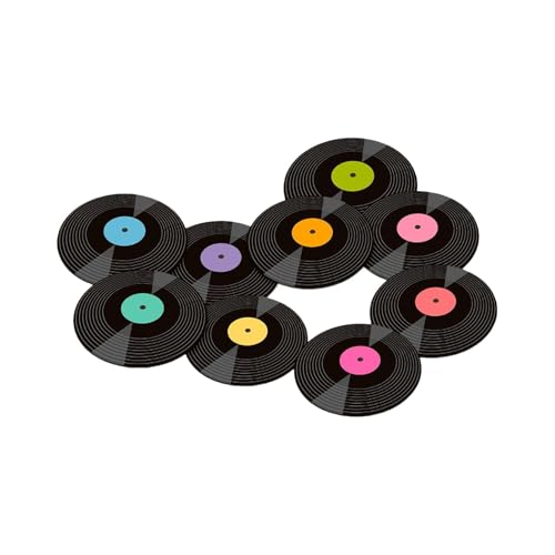 Duroecsain Record Coaster, Record Drink Coaster | Music Cover Coasters Niedliche Schallplattenmöbel Drok – Mehrzweck-Tassenhalter, Hitzeschutz, Getränkezubehör Duroecsain Record Coaster, Record Drink Coaster | Music Cover Coasters Niedliche Schallplattenmöbel Drok – Mehrzweck-Tassenhalter, Hitzeschutz, Getränkezubehör von Duroecsain