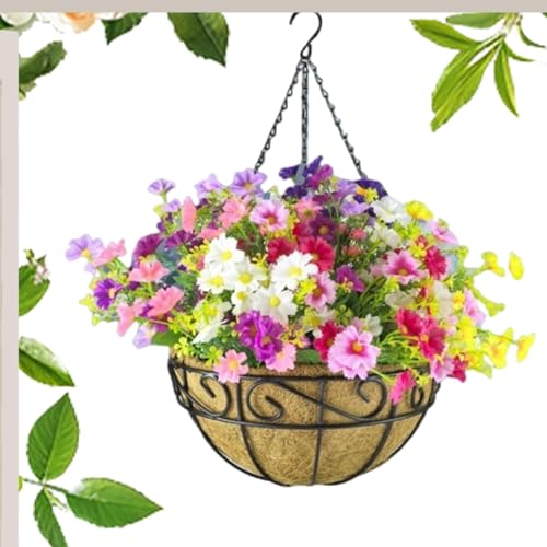 Duroecsain Riesiger Blumentopf, Wand-Blumenkorb, Metall-Blumenkorb, Gartenzubehör, Innenhof, runder Kleiderbügel für Zuhause Duroecsain Riesiger Blumentopf, Wand-Blumenkorb, Metall-Blumenkorb, Gartenzubehör, Innenhof, runder Kleiderbügel für Zuhause von Duroecsain
