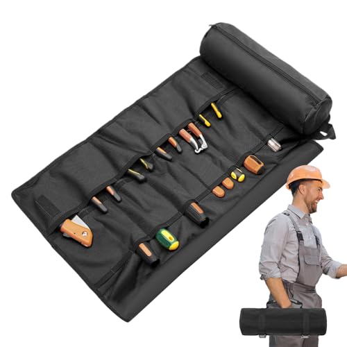 Duroecsain Rollschlüsseltasche, Rolltasche Organizer – Aufbewahrungstasche für Hardware-Werkzeugrollen mit Griff | Verdicken Sie den verschleißfesten Transport für den von Duroecsain