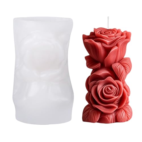 Duroecsain Rosa Silikonform für Kerzen, rosa Formen zur Kerzenherstellung | Gips-Kerzenform, wiederverwendbare Mehrzweck-Herstellung von SOAVE Duroecsain Rosa Silikonform für Kerzen, rosa Formen zur Kerzenherstellung | Gips-Kerzenform, wiederverwendbare Mehrzweck-Herstellung von SOAVE von Duroecsain