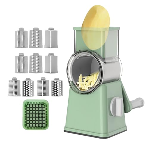 Duroecsain Rotary Cheese Crater mit Griff – multifunktionaler Gemüseschneider für Nüsse, Kartoffeln, Karotten, Hashbrown von Duroecsain