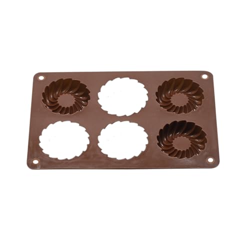 Duroecsain Runde Schokoladenform, Schokoladensilikonform,Runde Keksform mit 6 Mulden | Antihaft-Form, Silikon-Seifenform zum Backen von Süßigkeiten, kleinen Kuchen, Gelee von Duroecsain