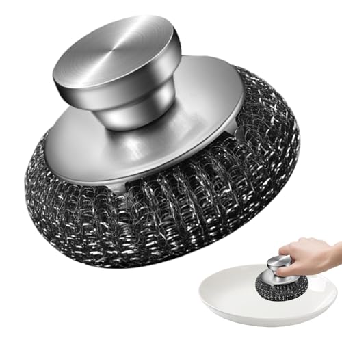 Duroecsain Scheuerbürste aus Edelstahl, Wollpads für Stahlreiniger | Reinigungspads aus Edelstahl | Spülbürste | Geschirrreiniger Duroecsain Scheuerbürste aus Edelstahl, Wollpads für Stahlreiniger | Reinigungspads aus Edelstahl | Spülbürste | Geschirrreiniger von Duroecsain