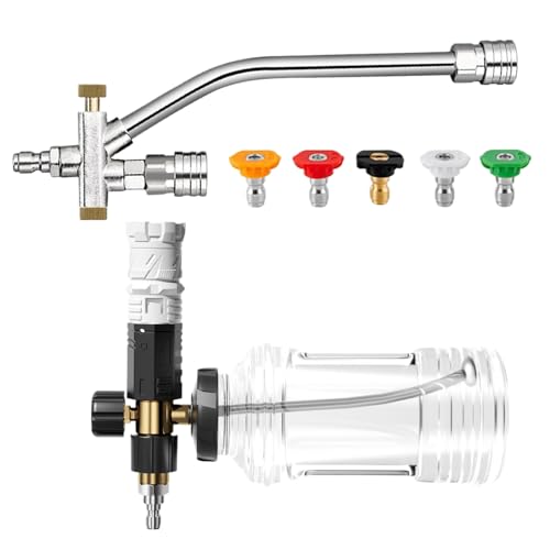 Duroecsain Seifensprüher für Autowäsche, Schaum, für Gartenschlauch, verstellbare Sprühdüse, Hochdruckreinigung, für Außenreinigung, Felgen, Gehwege von Duroecsain