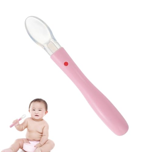 Duroecsain Silikon-Baby-Löffel, Fütterungslöffel für Babys | Wasserfütterungslöffel mit langem Griff und weichem Griff, Trainingsnahrung, selbstgefressender Tisch Duroecsain Silikon-Baby-Löffel, Fütterungslöffel für Babys | Wasserfütterungslöffel mit langem Griff und weichem Griff, Trainingsnahrung, selbstgefressender Tisch von Duroecsain