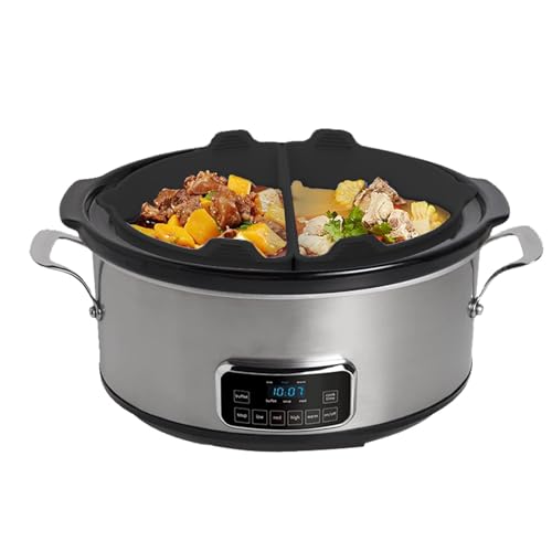 Duroecsain Slow Cooker Teiler aus Silikon, Schongarereinlage, 1 Paar Silikon-Futterteiler für Gemüse, 6 – 8 QT Duroecsain Slow Cooker Teiler aus Silikon, Schongarereinlage, 1 Paar Silikon-Futterteiler für Gemüse, 6 – 8 QT von Duroecsain