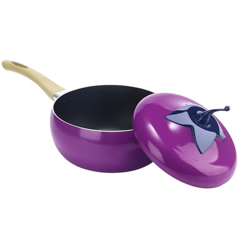 Duroecsain Soßentopf mit Deckel, Bratpfanne mit Deckel, tiefer Kochtopf in Obstform | Vielseitiges Küchenutensil, tiefe Kochtopf Duroecsain Soßentopf mit Deckel, Bratpfanne mit Deckel, tiefer Kochtopf in Obstform | Vielseitiges Küchenutensil, tiefe Kochtopf von Duroecsain