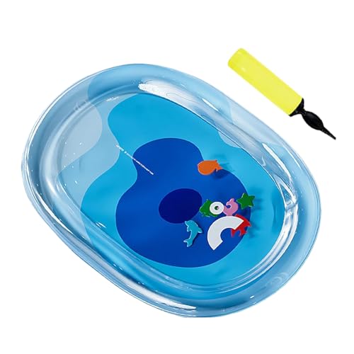 Duroecsain Spielmatte Wasserbett für Katzen – erfrischendes Wasserspiel für Katzen mit Aufblasung, sensorische Bereicherung für Haustiere, Verwendung im Innen- und Außenbereich, Garten, Balkon von Duroecsain