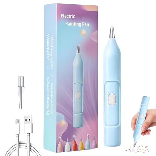 Duroecsain Strass-Stift, wiederaufladbar, elektrisch, für Kunst, aus Strass, kreatives Zubehör für Projekte zu Hause und in der Schule, ideal für Anfänger Duroecsain Strass-Stift, wiederaufladbar, elektrisch, für Kunst, aus Strass, kreatives Zubehör für Projekte zu Hause und in der Schule, ideal für Anfänger von Duroecsain