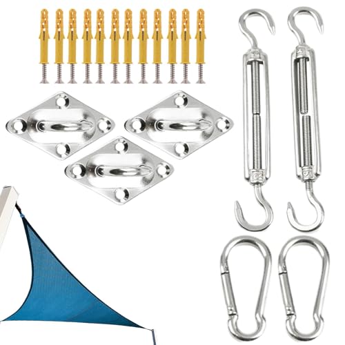 Duroecsain Sun Shade Sail Hardware-Set, Segel Kit – Ersatzmontage-Set für Segel – Schwere Installationswerkzeuge, Abdeckung im Freien für die Installation des Duroecsain Sun Shade Sail Hardware-Set, Segel Kit – Ersatzmontage-Set für Segel – Schwere Installationswerkzeuge, Abdeckung im Freien für die Installation des von Duroecsain
