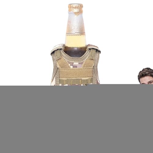 Duroecsain Tacticals Mini-Bierwesten - Mehrzweck-Mini-Bierweste für Getränke - Wärmedämmungs-Taktik-Getränkekühler für 12oz-16oz Dosen und Flaschen von Duroecsain