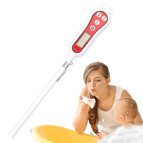 Duroecsain Temperaturfühler zum Kochen, Temperaturfühler | Lebensmittelfühler für Temperaturprüfungen | Kochtemperaturfühler Kochtemperaturfühler mit Hintergrundbeleuchtung, Messgerät von Duroecsain