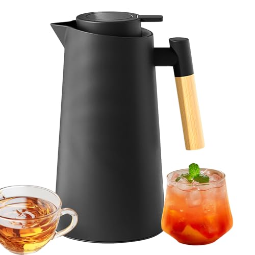 Duroecsain Thermokaraffe,1L Isolierkanne Mit Glaseinsatz - Teekrug Für Küche Und Zuhause Duroecsain Thermokaraffe,1L Isolierkanne Mit Glaseinsatz - Teekrug Für Küche Und Zuhause von Duroecsain